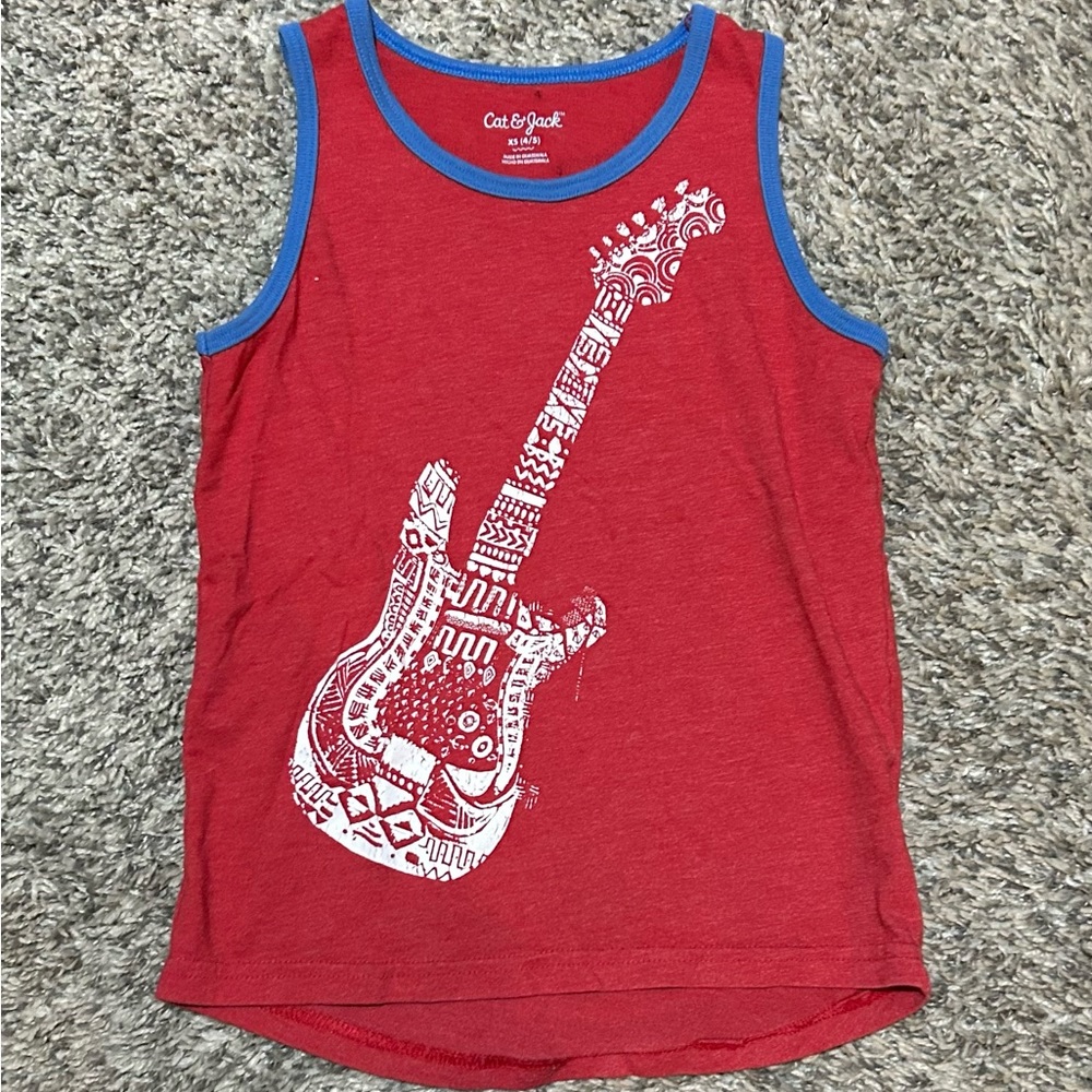 Boys Tank Top Guitar Print Cat & Jack XS 4-5